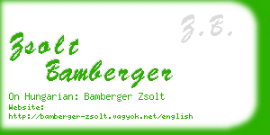 zsolt bamberger business card